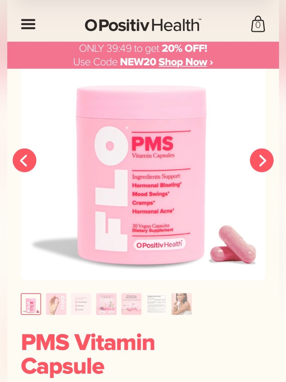 NEW OPositivHealth PMS Vitamin Capsule